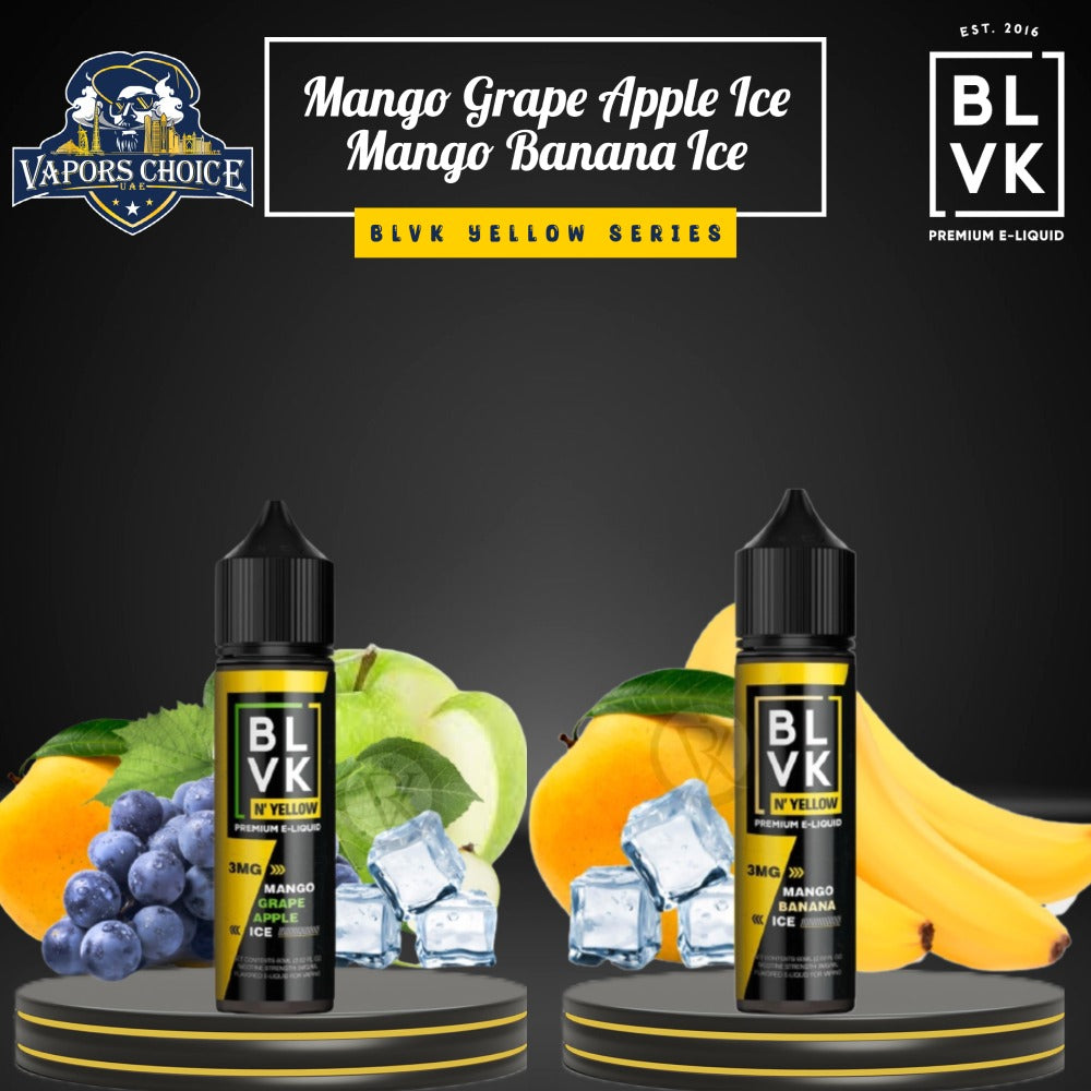 BLVK E-Liquids – Yellow Series -Vapors Choice UAE abu dhabi dubai