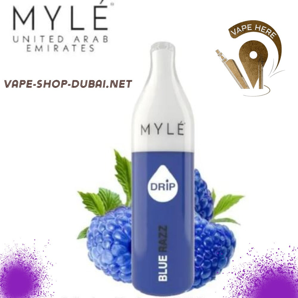 Myle - Drip 2600 Puffs Disposable Pen Blue Razz (20mg 2%) UAE Dubai