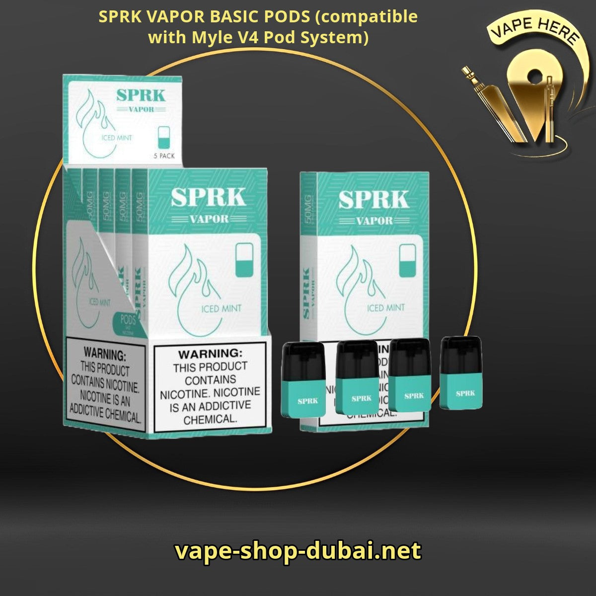 SPRK VAPOR BASIC PODS Sweet Tobacco (compatible with Myle V4 Pod System) UAE Abu Dhabi