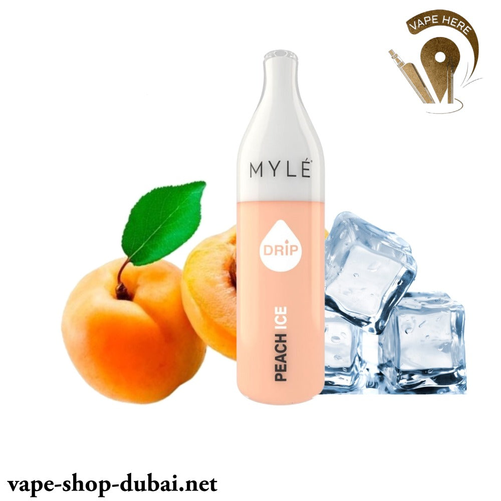 Myle - Drip 2600 Puffs Disposable Pen Peach Ice (20mg 2%) UAE Abu Dhabi