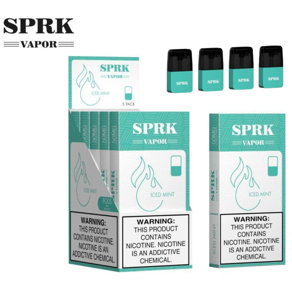 SPRK Pods iced mint  Myle V4 Vape Dubai UAE Abu Dhabi Vape Here Store