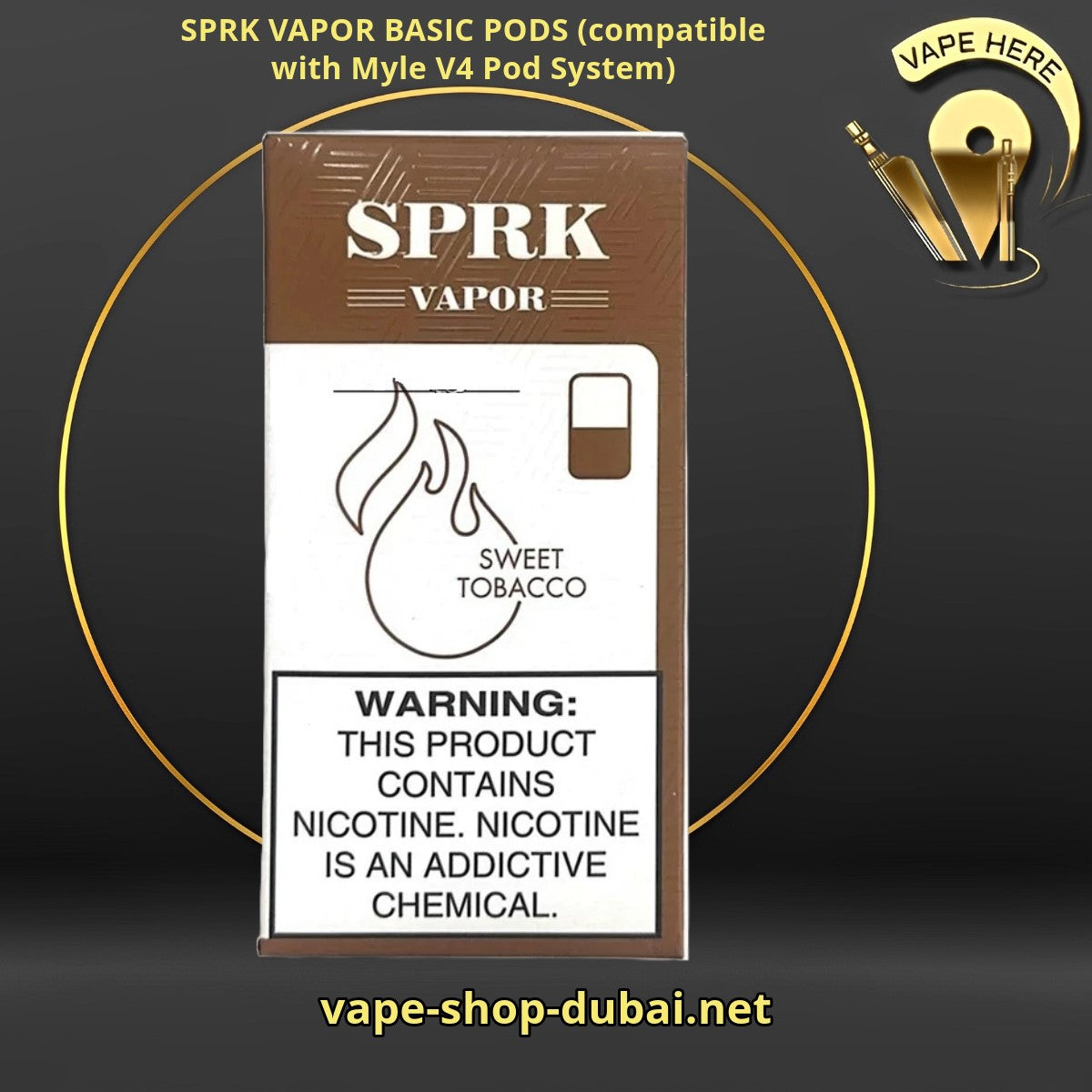 SPRK VAPOR BASIC PODS Sweet Tobacco (compatible with Myle V4 Pod System) UAE Dubai